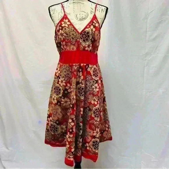 Jackpot Floral Women’s Midi Dress Size Medium - Picture 3 of 11